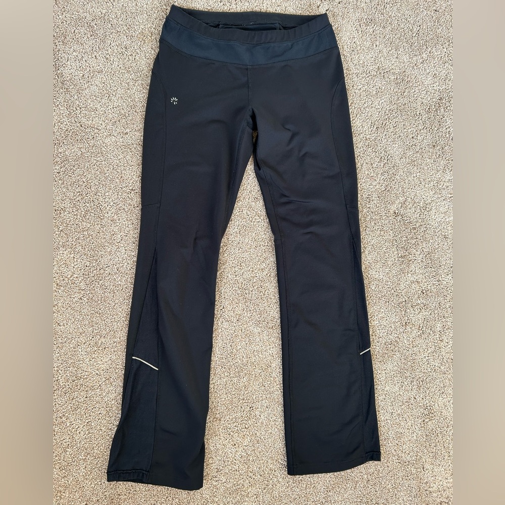 Athleta black Straight Leg Pants Yoga Exercise Loungewear size small (pair 2)